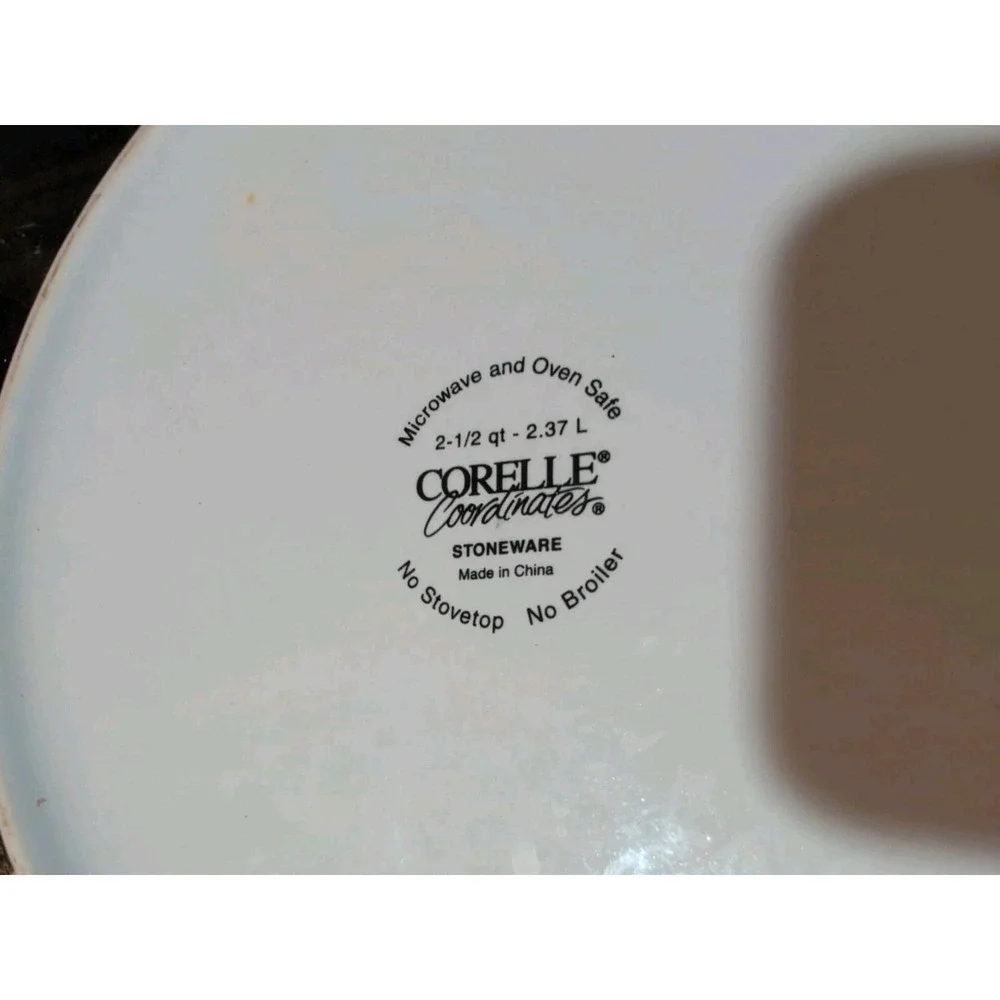 Corelle Coordinates Classic Cafe Blue‎ 2.5qt Covered Casserole Baking Dish LID